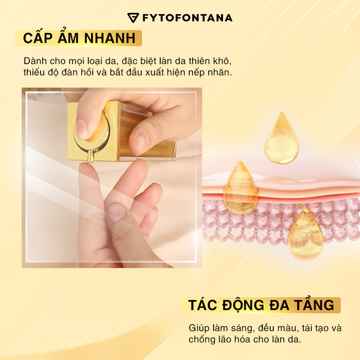 Hỗ trợ cấp ẩm nhanh từ mỹ phẩm tế bào gốc cao cấp Fytofontana