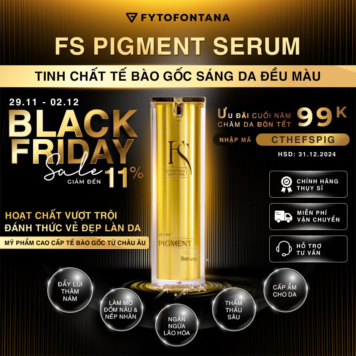 Ưu đãi cho FS Pigment Serum